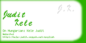 judit kele business card